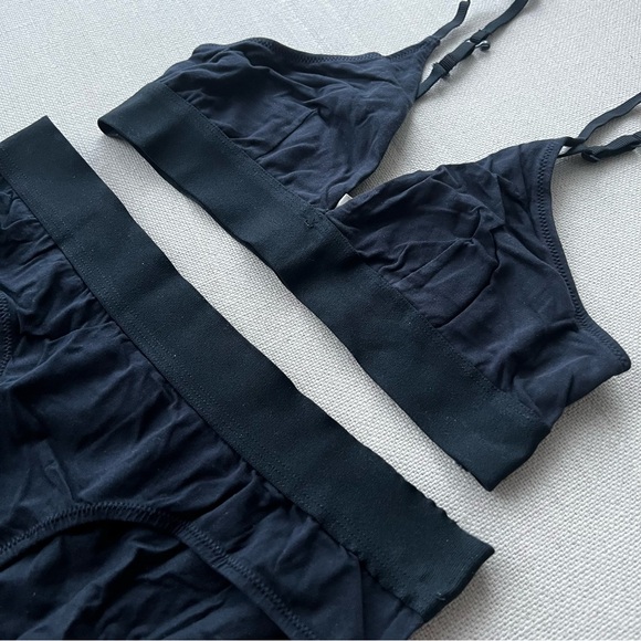 SKIN ORGANIC Blue Hadlee Triangle Bra Matching Set - Picture 3 of 7